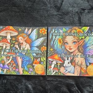 Fairy Coloring Book Duo - Vibrant Multicolor Covers